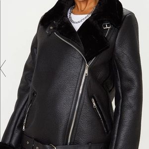 Black Leather Aviator Jacket